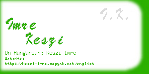 imre keszi business card